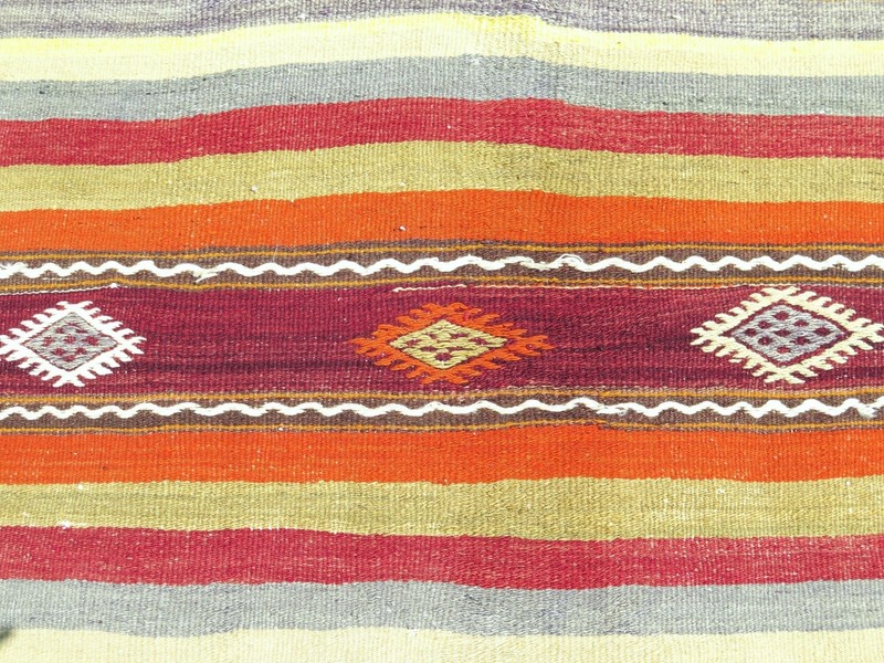 Anatolia Turkish Kilim, Large Rug, Tribal Rugs Modern Striped Rug Carpet 64"X98" gallery
