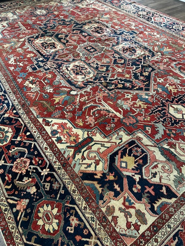 Antique 1910 Tribal Oriental Rug, Excellent Condition, Vegetable Dyes, 11x16 gallery