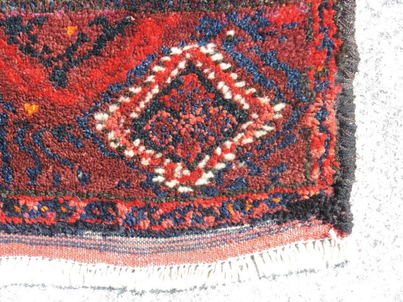 Square Antique Tribal Kurdish Bagface gallery