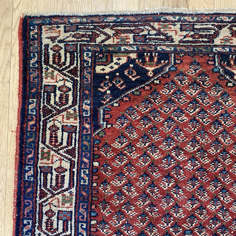 Vintage Rug 2' 7 x 4' 1 Red Hand Knotted Farmhouse Oriental Rug gallery