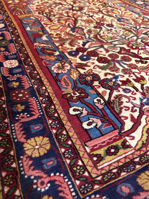 GORGEOUS TREE OF LIFE BIJAR HANDMADE RUG 3’5x4’9 EXCEPTIONAL QUALITY AND COLORS gallery
