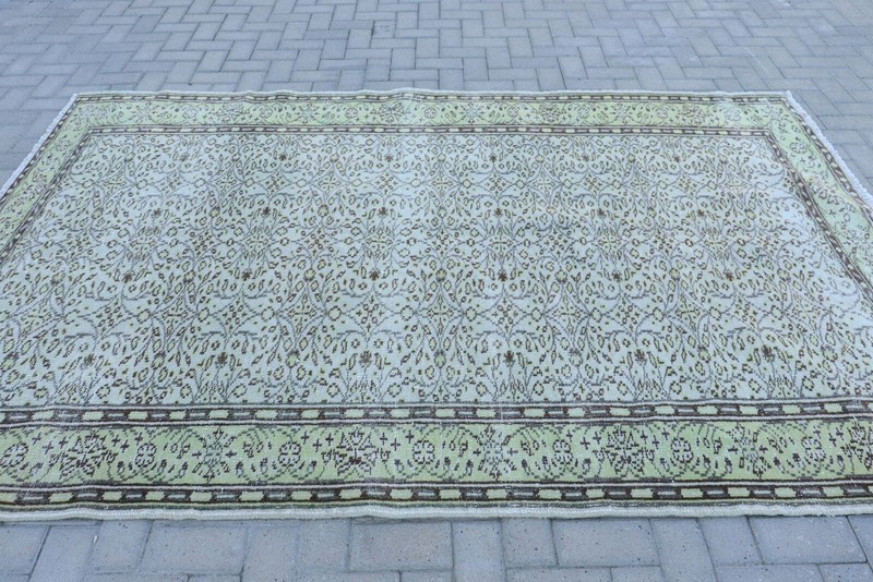 5.9x9.1 ft Large Rug, Vintage Rug, Turkish Rug, Oushak Rug, Anatolian Rug gallery