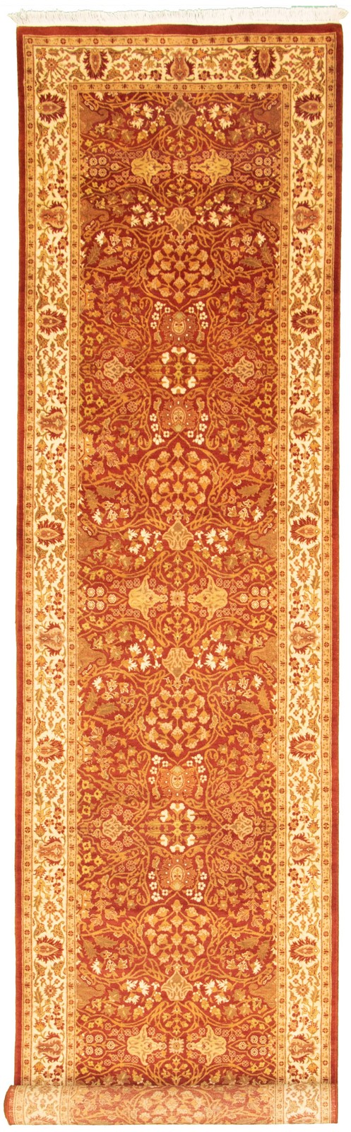 3'2" x 16'7" Vintage Hand-knotted Runner Rug Traditional Oriental Wool Carpet gallery