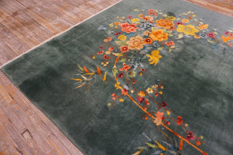 8X10 Antique Chinese Art Deco Wool Area Rug 1935 gallery