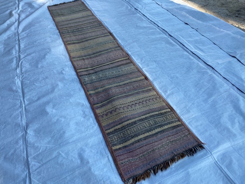 2x10 ft Traditional Hallway Runner Tribal Faded Afghan Handwoven Turkmen Kilim gallery