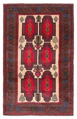 Vintage 2’10” x 4’7″ Traditional Hand Knotted Vegetable Dye Wool Area Rug