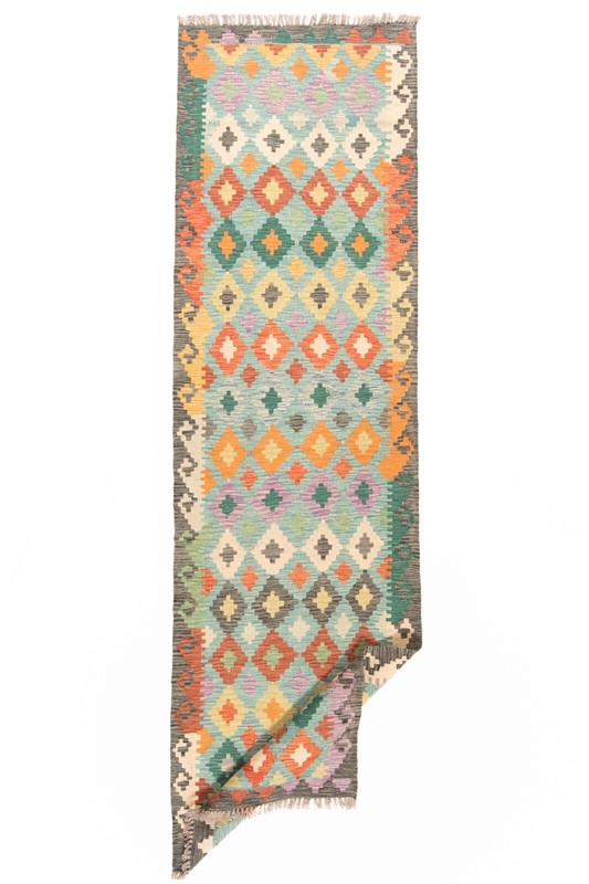 Kelim Afghan 288X83 Cm Handwoven Oriental Carpet Rug Runner gallery