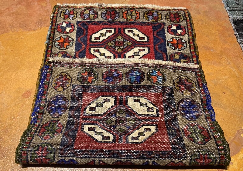 Antique 1900-1930s Kurdish Tribal Rug 1’9" X 3’6” gallery