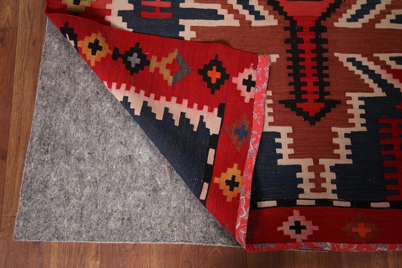 Vegetable Dye Antique Kilim Russian Shirvan Reversible Rug 6x11 Flat weave Rug gallery