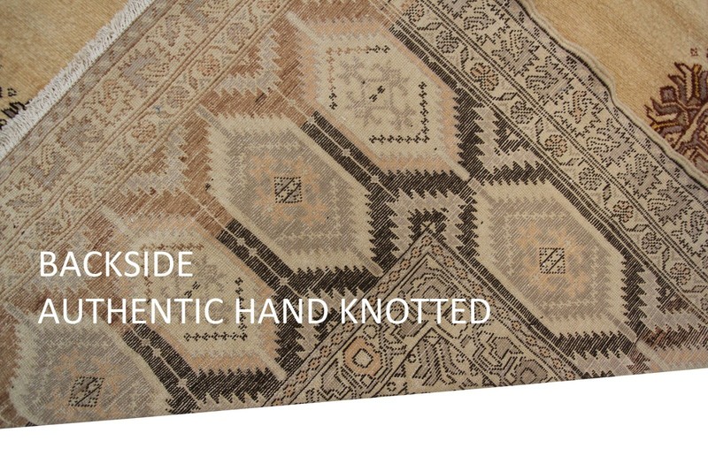 9x12 Magnificent Vintage Handmade Beige Area Rug Ikat Design Neutral Earth Tones gallery