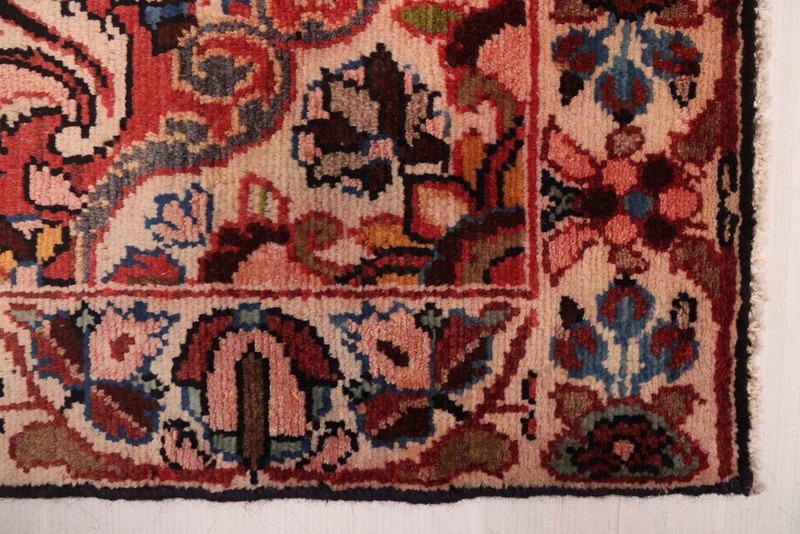 Vintage Hand-knotted Runner Rug 3'3" x 9'1" Traditional Oriental Wool Carpet gallery