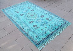 Turkish Rug 54″x84″ Hand Woven Wool Overdyed Anatolian Carpet 139x214cm Vintage