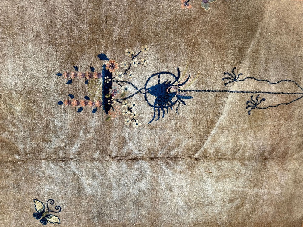 A Gorgeous Antique 7' x 8'-6" Art Deco Chinese Rug Circa 1920 gallery
