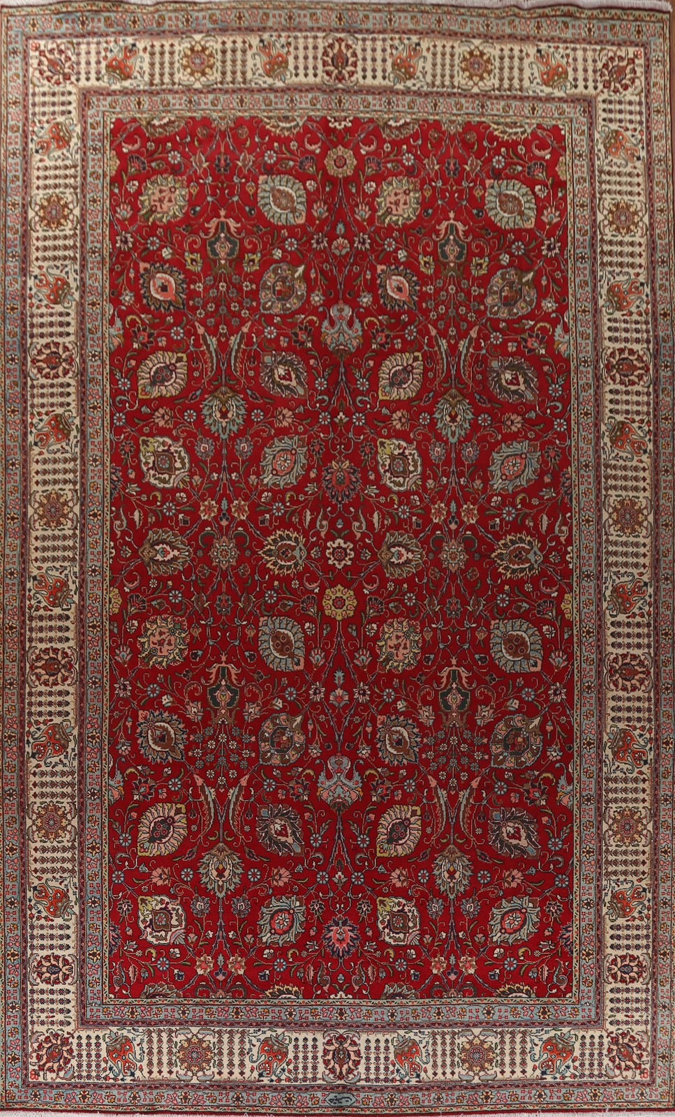 Traditional Floral Large Rug 10x16 Ft Hand-Knotted Red Oriental Wool Carpet gallery