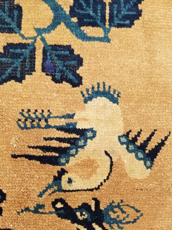 Antique Tibetan Chinese Peking Hand Knotted Multicolor Wool Rug Carpet 143x68cm gallery