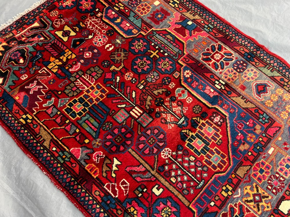 Caucasian Style Rug 3x4 – Antique Inspired Tribal Accent Wool Handmade Decor Rug