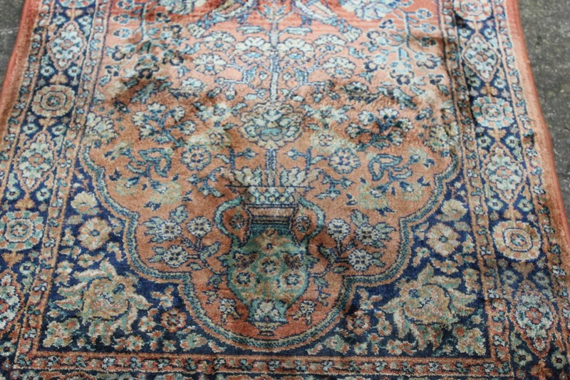Vintage Wool Rug Floor or Wall Carpet Middle Eastern Style Interior Design gallery