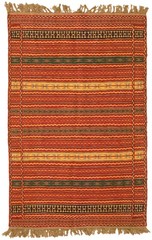 Vintage Hand Woven Area Rug 3’4″ x 5’4″ Traditional Wool Oriental Carpet