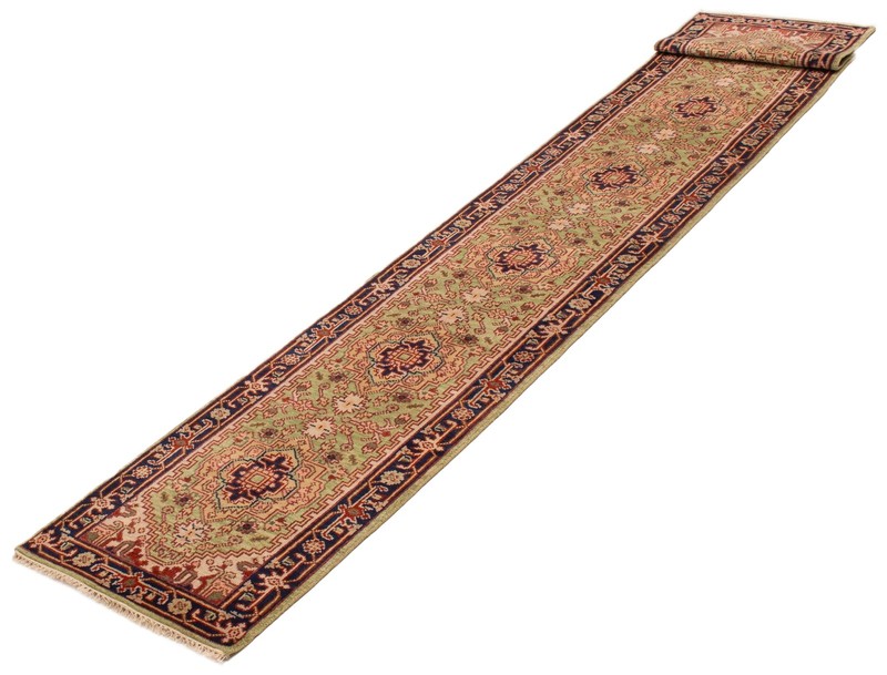 Vintage Hand-knotted Runner Rug 2'7" x 19'7" Traditional Oriental Wool Carpet gallery