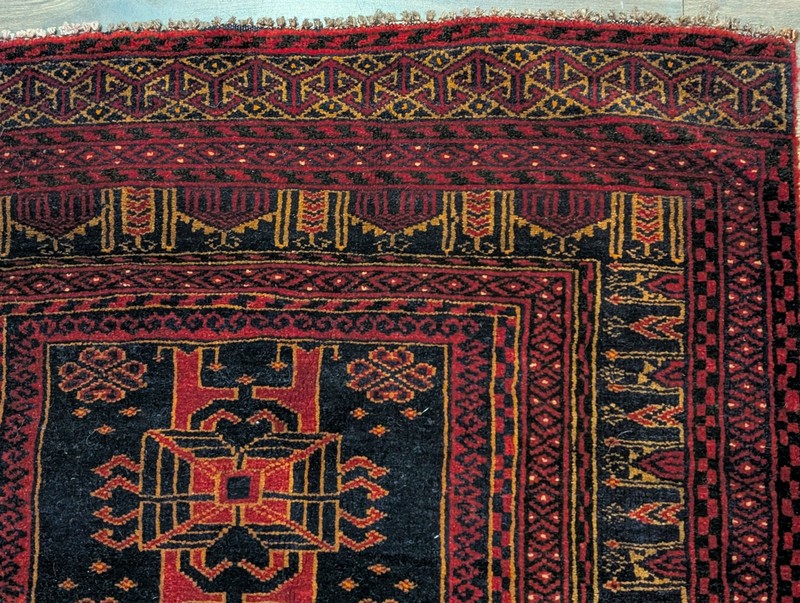 Small Square Balouch Rug, Handmade, Tribal, Wool gallery