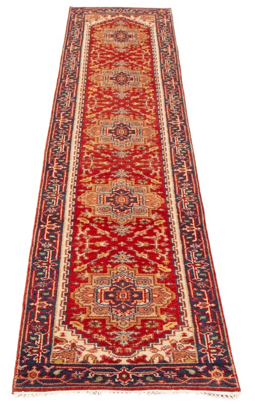 2'7" x 12'4" Vintage Hand-knotted Runner Rug Traditional Oriental Wool Carpet gallery