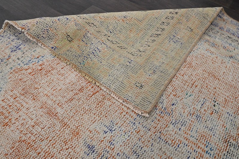 Oushak Turkish Vintage Rug 6x10 Kilim Rug Anatolian Handmade Boho Decor ORANGE gallery