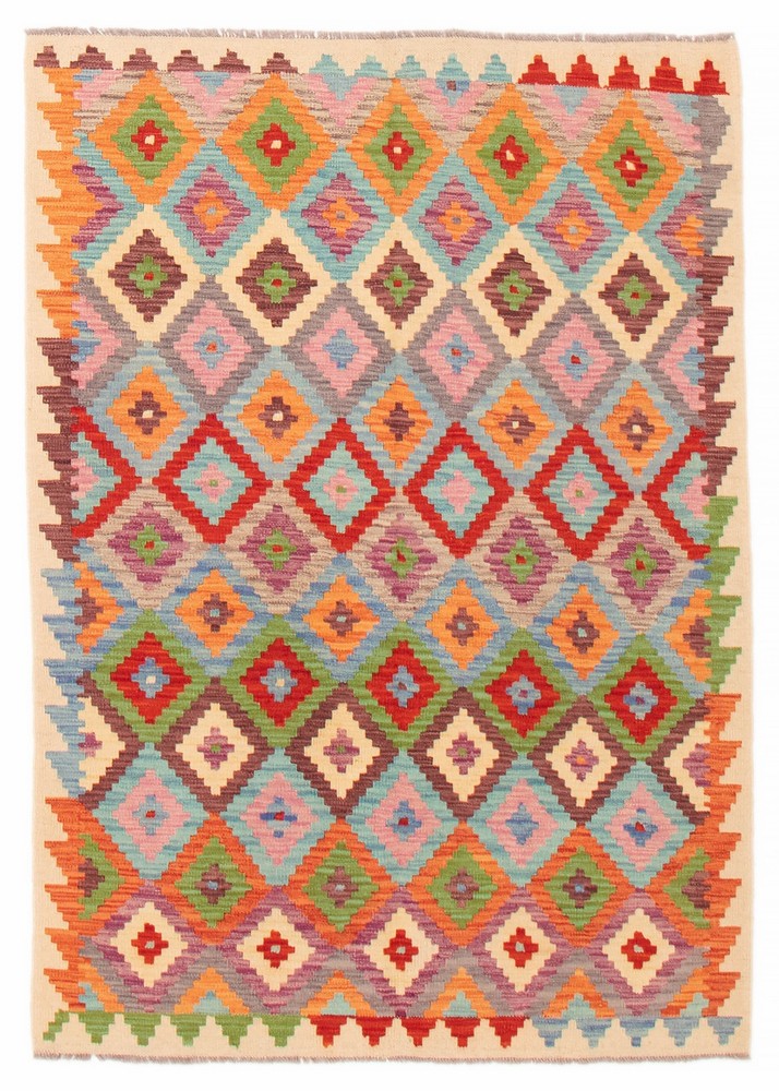 Vintage 4'10" x 6'6" Traditional Wool Hand Woven Oriental Area Rug