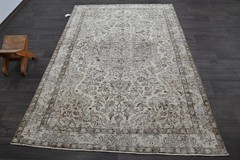 Oushak Turkish Vintage Rug 5×8 Kilim Rug Anatolian Handmade Boho Decor BEIGE