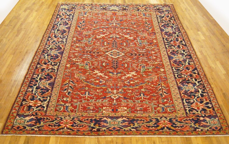 Antique Hand-Knotted Traditional Geometric Oriental Carpet gallery