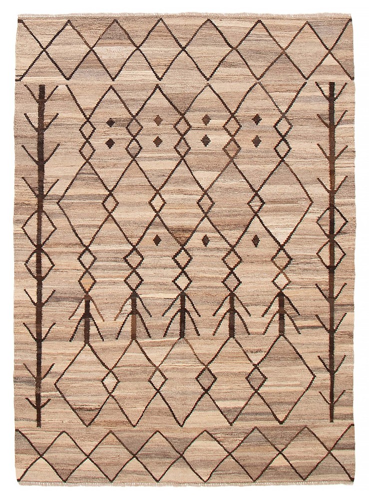 Vintage Hand Woven Area Rug 5'10" x 8'1" Traditional Wool Oriental Carpet
