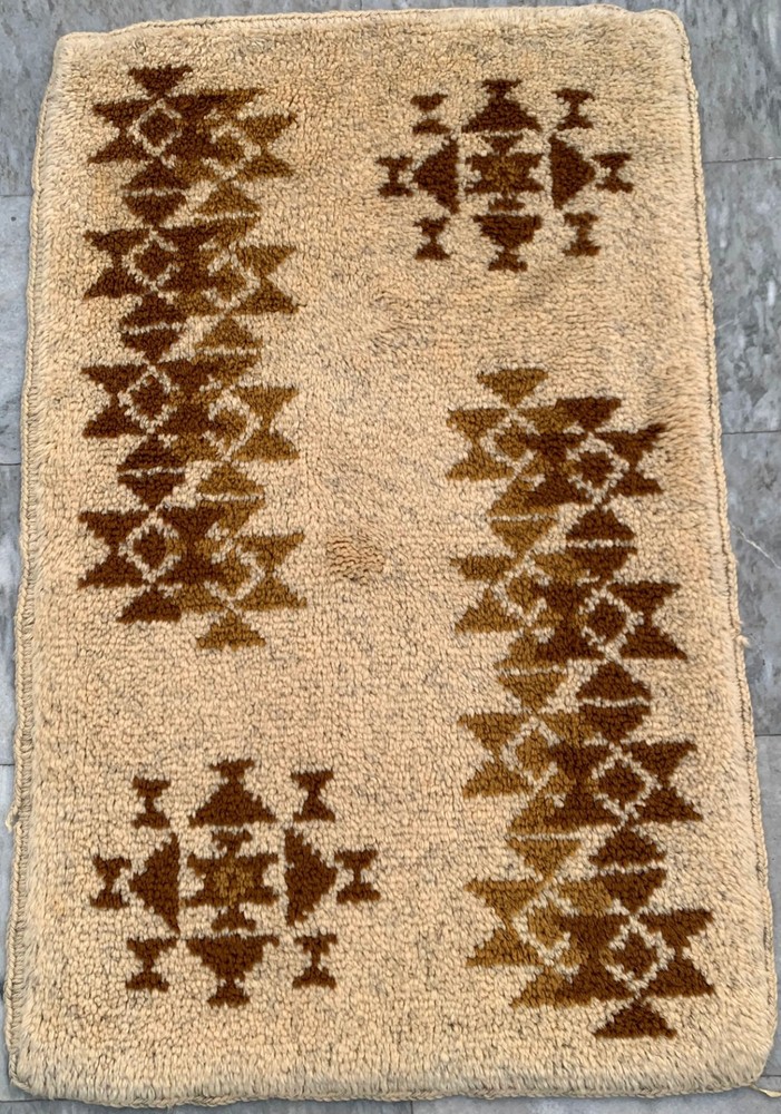 Vintage Mid-Century Scandinavian: Long-Pile Rya Shags, Traditional Rug (2x4 ft.)