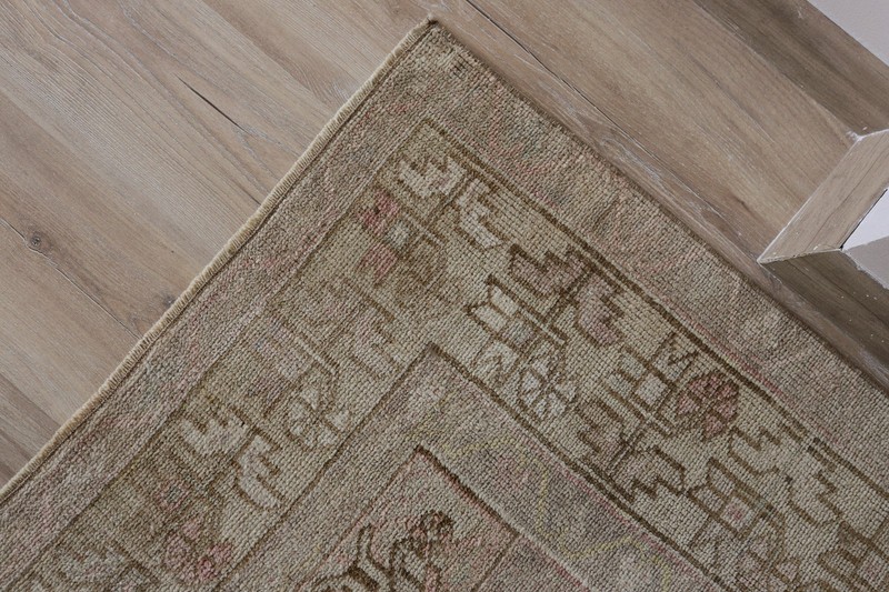 Vintage Oushak Rug Hand Knotted Wool Turkish Area Carpet 5x10 Ft Large Anatolian gallery