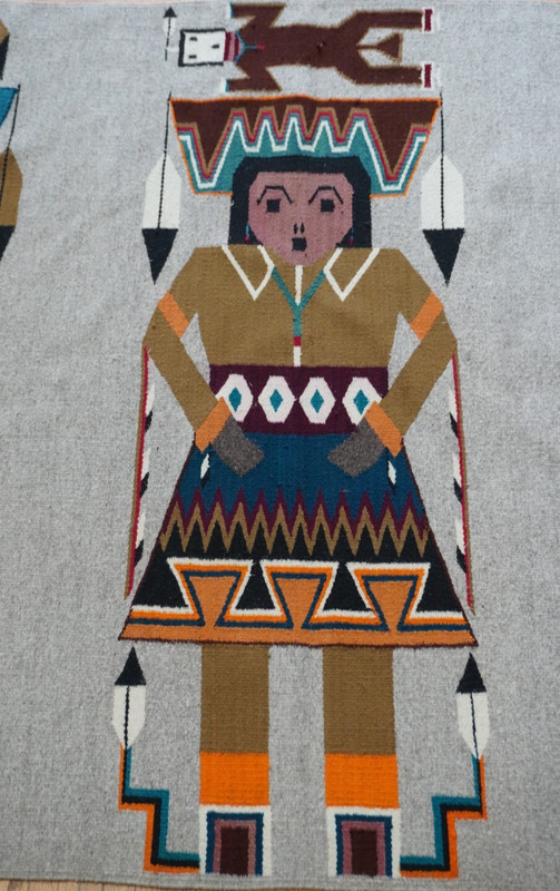 4'6" x 6'6" South West Mexican Navajo Style Wool Handmade Vintage Rug gallery