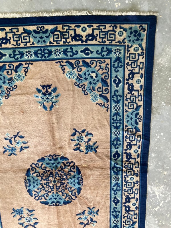 Vintage Chines Peking Handmade Floral Multicolor Wool Rug Carpet 244x156 cm gallery