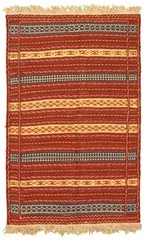 Vintage Hand Woven Area Rug 3’1″ x 4’11” Traditional Wool Oriental Carpet