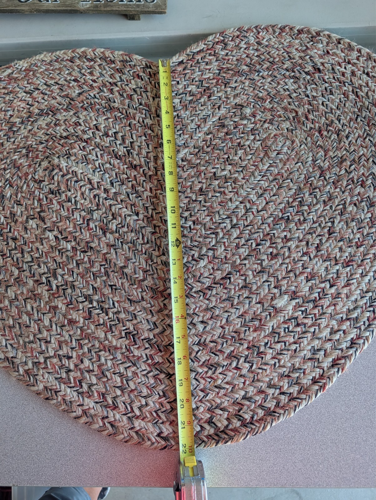 Heart shaped braided Rug 31 wide xx 22 long gallery