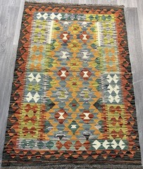 Vintage Kilim Traditional Hand Made Oriental Wool Kilim 5ftx3.2ft 150cmx102cm