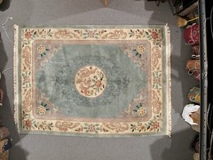 chinese art deco wool rug in original condition. 9×12
