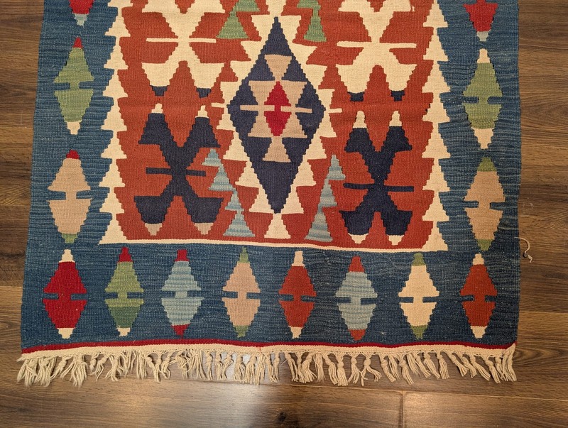 Romanian Kilim Rug 4x6, Geometric gallery