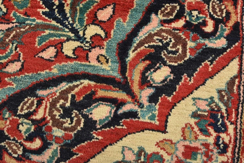 Vintage Oriental Rug 5'4'' x 7'9'' Red Wool Traditional Hand-Knotted Carpet gallery