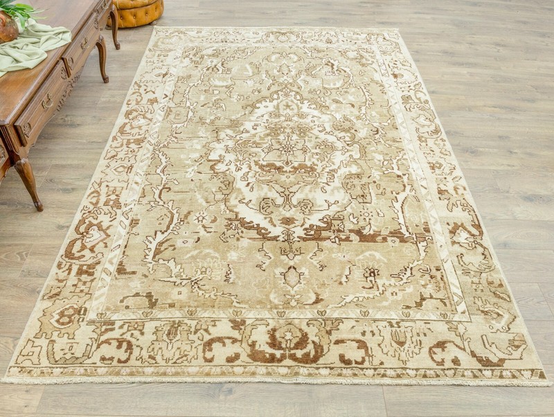 Unique Turkish Oriental Handmade 6.6x9.7 ft Oushak Area Rug,Vintage Large Carpet gallery