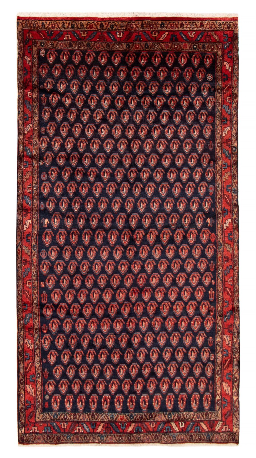 Vintage Traditional Hand-Knotted Area Rug 4'10" x 9'3" Oriental Wool Carpet gallery