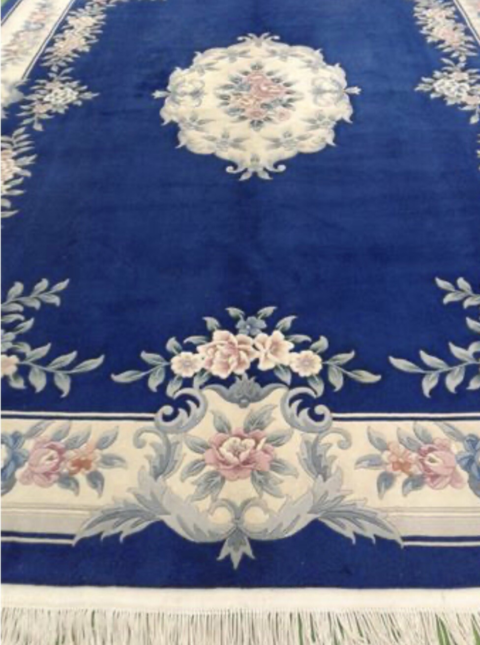 Chines Abouson 10 X 14ft Hand Knotted Wool Area Rug 120 Line Rare. gallery