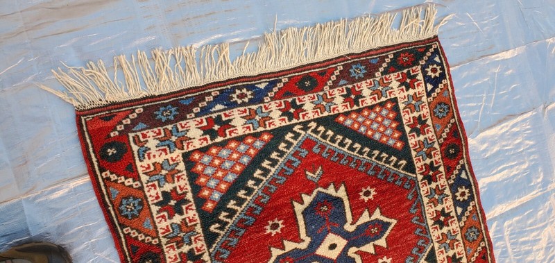Turkish vintage square rug, area rug, handmade, 3 x 3 ft gallery