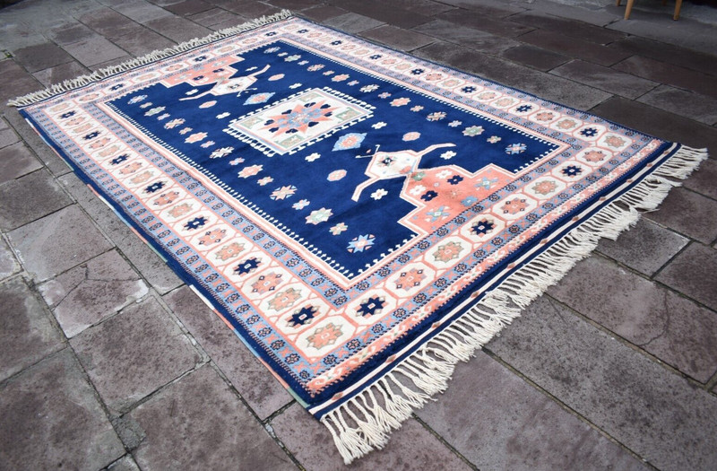 Vintage Turkish Rug 80'' x 116'' Hand-knotted Yuruk Rug Home Decor Wool Rug gallery