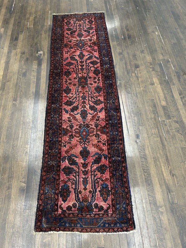 Stunning Antique Lilihan Runner Rug C.1910 Hand Knotted Vegetable Dye 9’7x2’8 gallery
