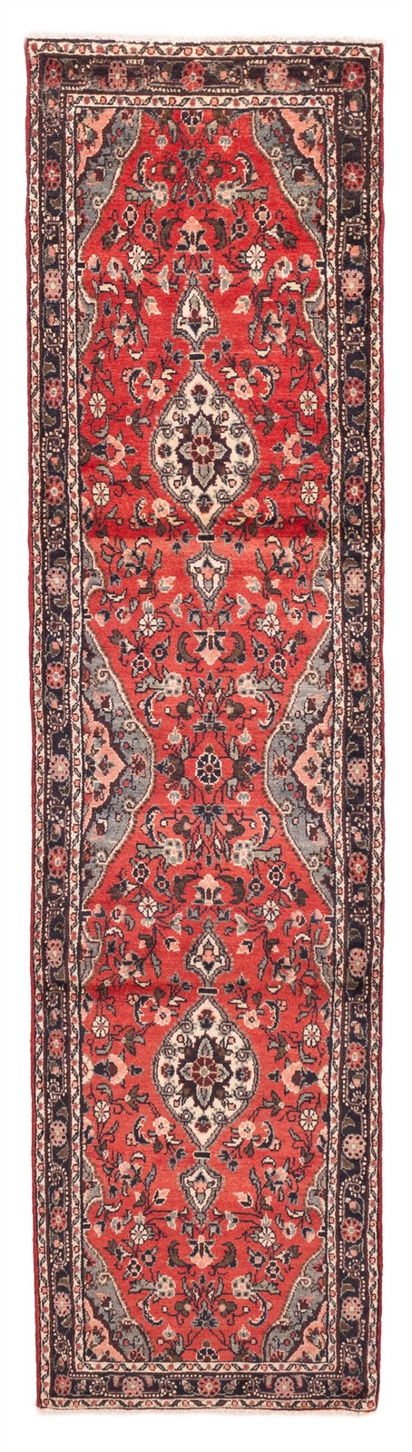 2'8" x 11'6" Vintage Hand-knotted Runner Rug Traditional Oriental Wool Carpet gallery