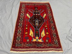 4’1×5’10 ft Vintage Caucasian Tribal Hand Knotted Oriental Area Rug