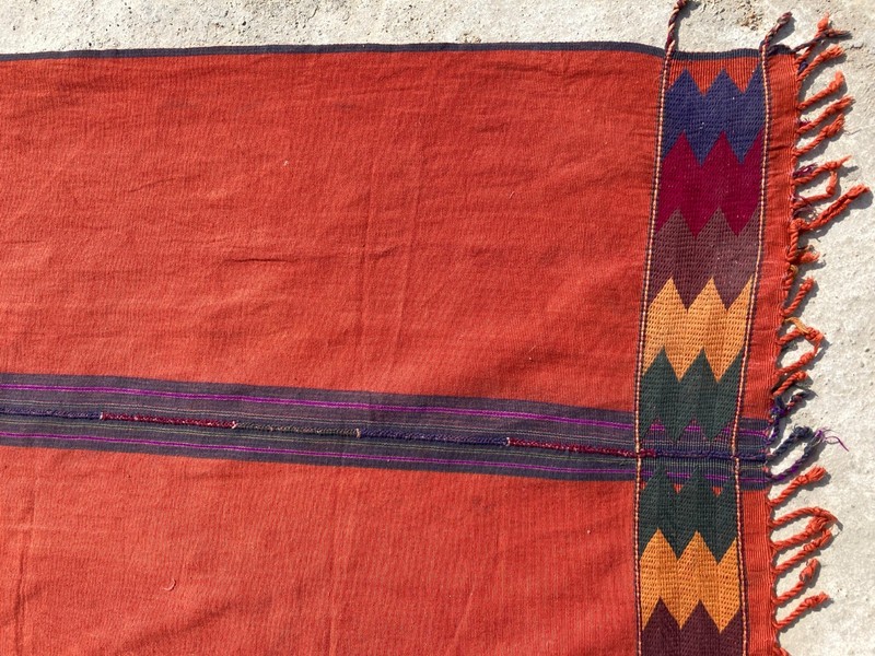 Vintage Handmade Traditional Guatemala Nomadic Kilim Floor Rug Carpet 234x206 cm gallery