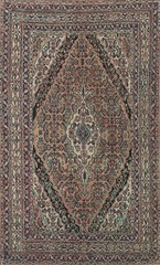 Geometric Traditional Living Room Handmade Rug 7×10 Vintage Handmade Carpet